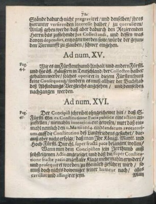 Ad num. XVI. - XX.