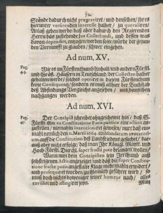 Ad num. XVI. - XX.