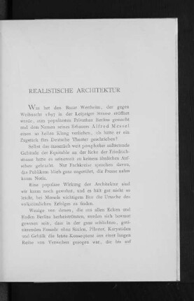 Realistische Architektur