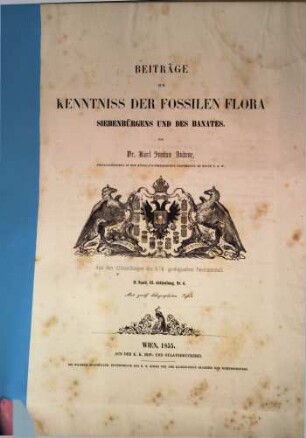 Beiträge zur Kenntniss der fossilen Flora Siebenbürgens und des Banates : Mit 12 lithogr. Taf.