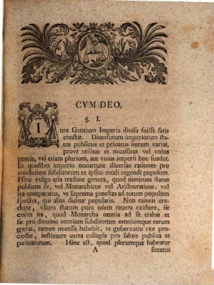 Dissertatio Inavgvralis De Ivribvs Civitatvm Imperialivm Praesertim De Ivribvs Et Privilegiis Liberae Imperialis Civitatis Avgvstae Vindelicorvm