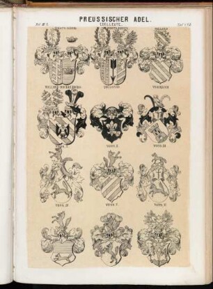 Taf. 472. Voigts-König. - Voigts-Rhetz. - Vollard. - Vollard-Bockelberg. - Vollgnad. - Vormann. - Voss I. - Voss II. - Voss III. - Voss IV. - Voss V. - Voss VI.