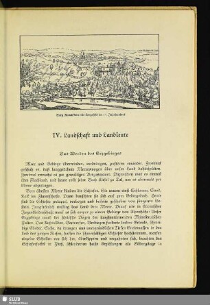 IV. Landschaft und Landleute