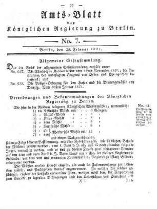 No 7, 28. Februar 1821