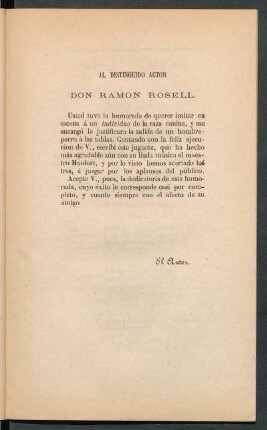 [Dedicatoria] A Don Ramon Rosell