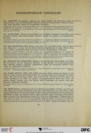 Frankenthaler Porzellan (Nr. 421-431)
