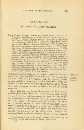 Chapter XI. Land revenue administration
