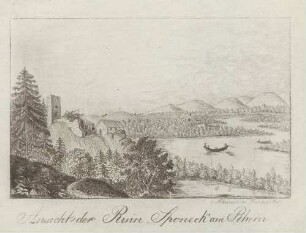 Ansicht der Ruin Sponeck am Rhein