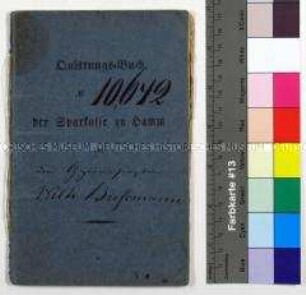 Sparbuch der Sparkasse Hamm für Wilhelm Bußmann