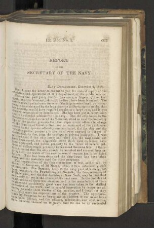 Report of the secretary of the navy.