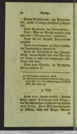 § VIII. Ordinatio Politica anno 1563. recusa