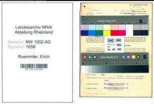 Entnazifizierung Erich Ruemmler, geb. 08.10.1884 (Fotograf)