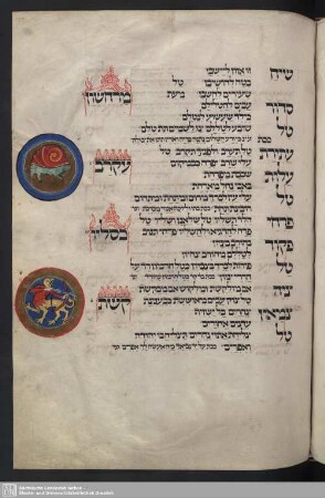 Bl. 134: Tierkreiszeichen Skorpion und Schütze