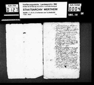 Hans Wilhelm Freiherr von Saurau, Kordula verwitwete Freiin von Königsperg, Hanna verwitwete Frau von Neuhaus, Schwestern und geborene Freiinnen von Teufenbach, verkaufen ihren Anteil an den beiden Schlössern zu Teufenbach und an Pux im Lueg an den Freiherrn Rudolf von Teufenbach.