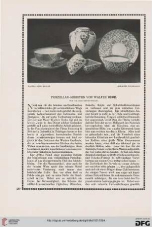 Porzellan-Arbeiten von Walter Buhe