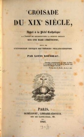 Croisade du XIX. siècle