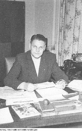 Kandidat der CDU zur Volkskammerwahl 1954: Magnus Dedek, Parteifunktionär, 1954