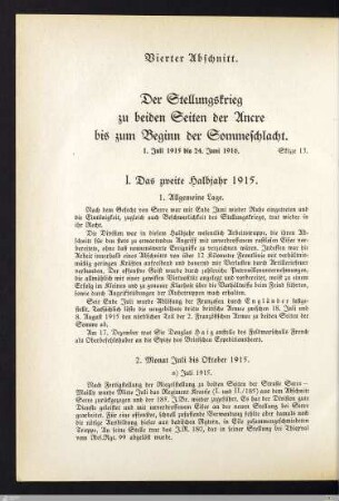 Vierter Abschnitt - Der Stellungskrieg zu beiden Seiten der Ancre bis zum Beginn der Sommeschlacht