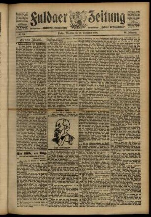 Erste Ausgabe vom Dienstag, den 18. September 1906.