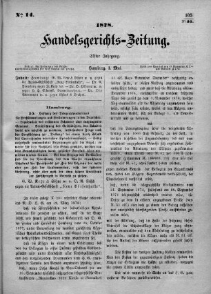 No. 14. 1. Mai 1878