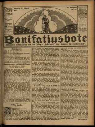 Ausgabe vom Sonntag, den 29. Oktober 1922.