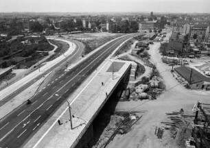 Nossener Brücke : Dresden. Blick vom neuen E-Werk nach Nordnordwest