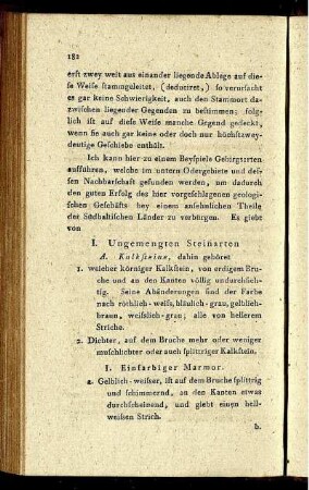 I. Ungemengte Steinarten