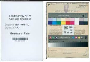 Entnazifizierung Peter Geiermann , geb. 18.02.1895 (Betriebsleiter)
