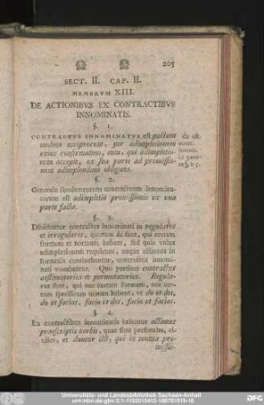 Membrum XIII. De Actionibus Ex Contractibus Innominatis.