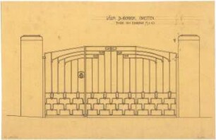 Billing, Hermann; Bretten, Heilbronnerstr. 3; Haus Dr. Gerber - Eingangstor (Ansicht)