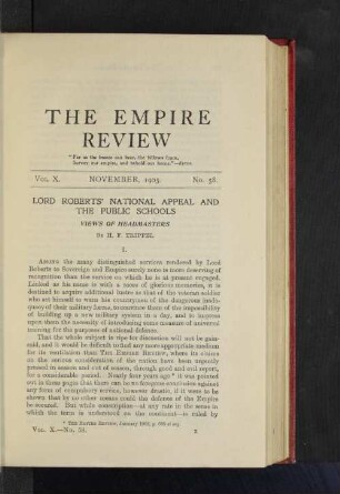 Lord Robert's National Appeal and the Public Schools.