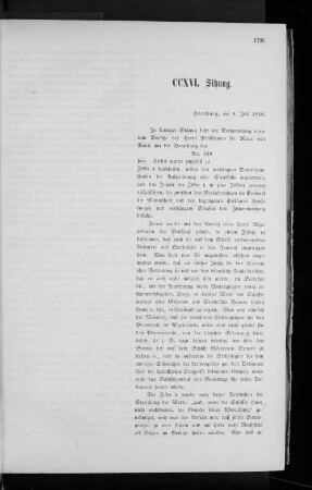CCXVI. Sitzung.