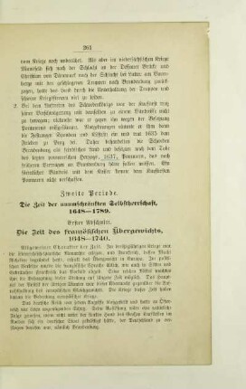 Zweite Periode. Die Zeit der unumschränkten Selbstherrschaft, 1648-1789