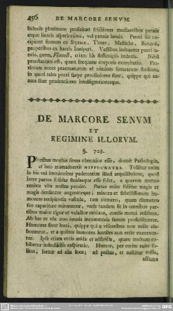 De Marcore Senum Et Regimine Illorum
