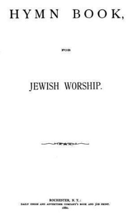 Hymn book, for jewish worship / [M. Landsberg ...]