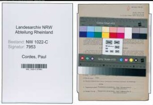 Entnazifizierung Paul Cordes , geb. 15.05.1903 (Lehrer)