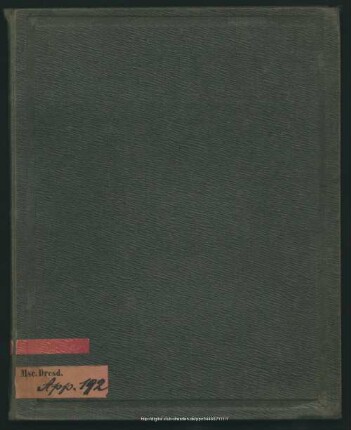 Leben, Kunst und Wissenschaft - Mscr.Dresd.App.192 : Autobiographisches von C. G. Carus. Tages- und Jahreshefte späterer Zeit; Erster Band