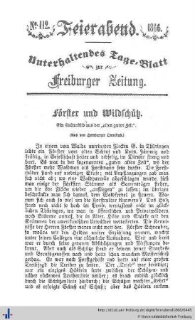 (Nr. 112 - 116) Förster und Wildschütz