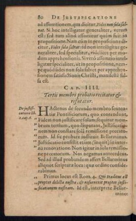 Cap. IIII. Tertii membri probatio recitatur et refutatur.