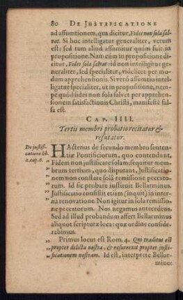 Cap. IIII. Tertii membri probatio recitatur et refutatur.
