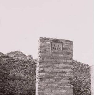 Italien, Pompeji, Antikes Straßenzeichen