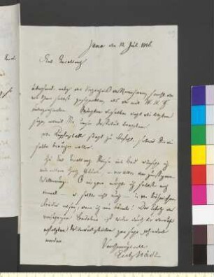 Brief von Eichstädt, Heinrich Karl Abraham an Goethe, Johann Wolfgang von