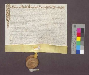 Kaufbrief über Matten in den Zwischendörfer Matten im Kirchspieler Bann.
