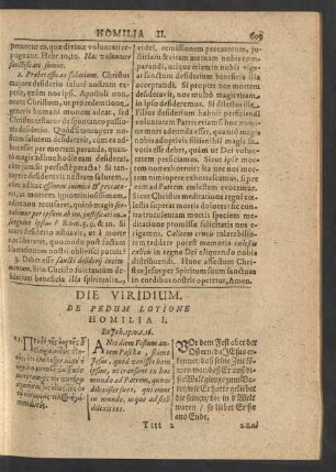Die Viridium. De Pedum Lotione