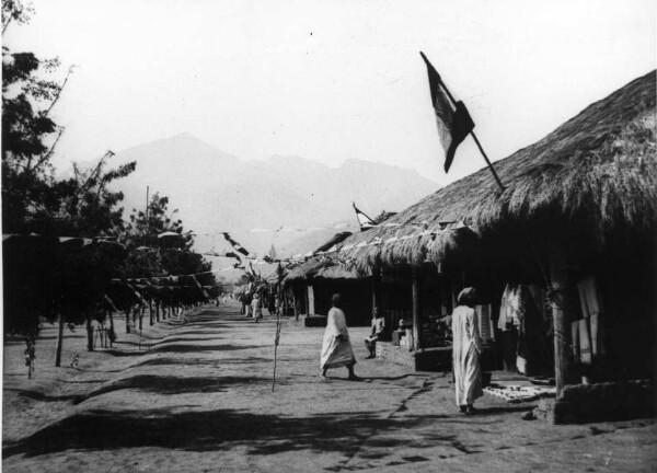 Morogoro. schnu....und Eingeborenenhütte.