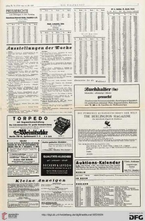 Nr. 27/28 (14. Jul. 1935), S. 5: Preisberichte