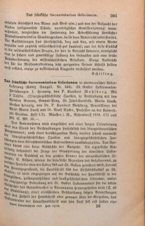 391-392 [Rezension] Das fränkische Sacramentarium Gelasianum in alamannischer Überlieferung