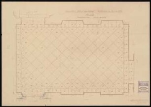 Schloss Posen, Posen Umbau: Grundriss Fußbodenbelag Raum Südwestecke 2.OG 1:20