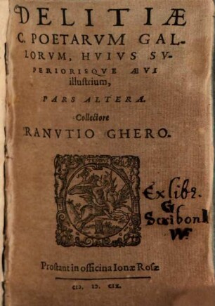 Delitiae C. Poetarum Gallorum, Huius Superiorisque Aevi illustrium, 2
