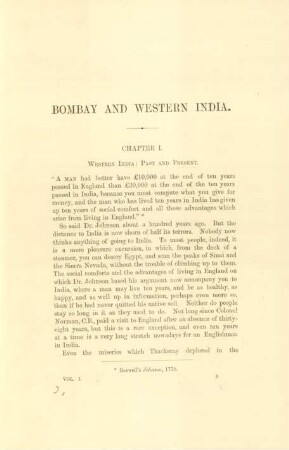Chapter I. Western India: Past and present